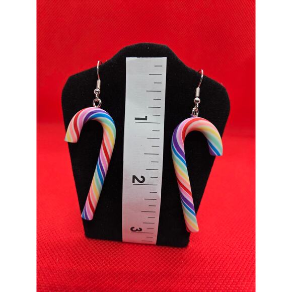 **5 for $25**/ Candy Cane Dangle Earrings for Pierced Ears, NWOT - Picture 5 of 6